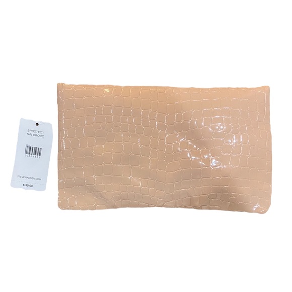 STEVE MADDEN - BPROTECT Crocodile Fold Over Purse Clutch - Picture 9 of 11